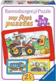 Puzzle Stavební stroje (3x6 dílků)