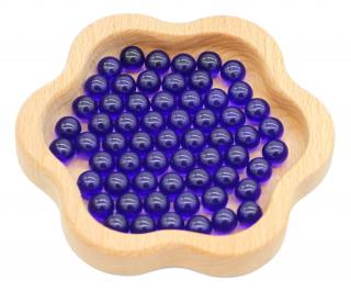 Tmavě modré kuličky o průměru 10 mm (15 kusů)