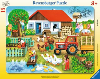 Vkládací puzzle Na vesnici (15 dílků)