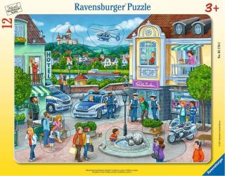 Vkládací puzzle Policejní zásah (12 dílků)