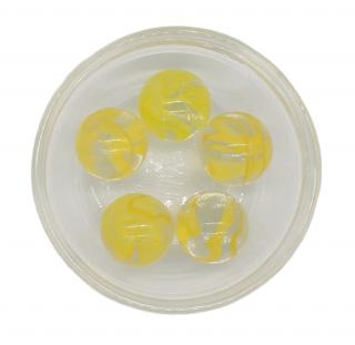 Žluté kuličky o průměru 16 mm (5 kusů)