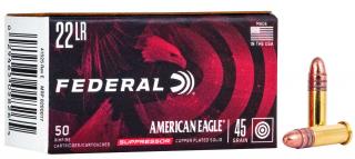 náboj .22LR Federal American Eagle 45gr/3g, Suppresor Subsonic