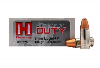 náboj pistolový Hornady CRITICAL DUTY 9mmL +P, 135gr, FlexLock