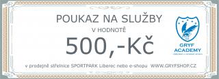 poukaz na služby na střelnici Sportpark Liberec HODNOTA: 500 Kč