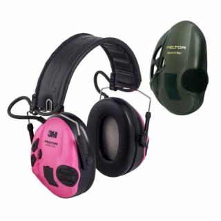 sluchátka elektronická 3M PELTOR SportTac růžové/zelené