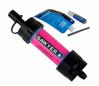 Vodní cestovní filtr SAWYER SP128 MINI Filter barva: RŮŽOVÁ