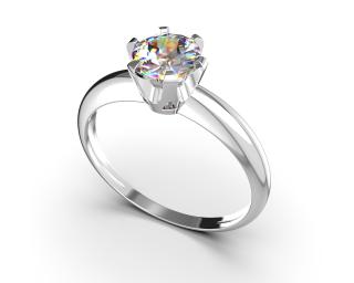 Stříbrný prsten - kubický zirkon, Ag 925/1000+Rh hmotnost: 1,5 g, velikost prstenu: 54