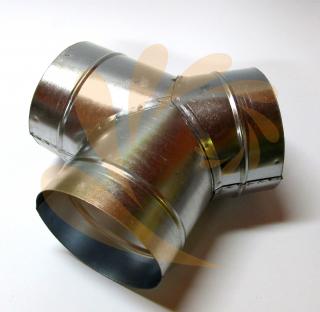 Kalhoty 125-125-125 mm - kovová ventilační rozvodka