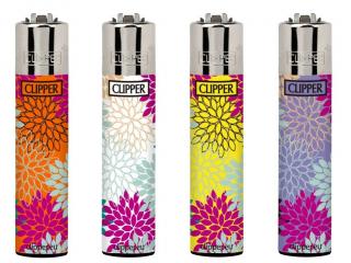 Zapalovač Clipper Classic Large Flowers 7 CP11R Barva: bílý