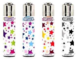 Zapalovač Clipper Classic Large Stars 3 CP11R Barva: černá