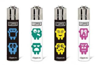Zapalovač Clipper Classic Micro Emoticons 16 CP22R Barva: bílý s ezeleným