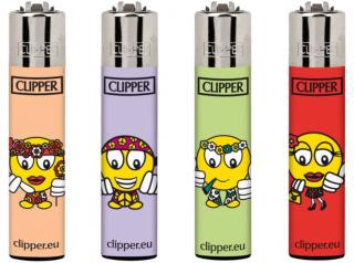 Zapalovač Clipper Classic Micro Emoticons 8 CP22R Barva: lososový