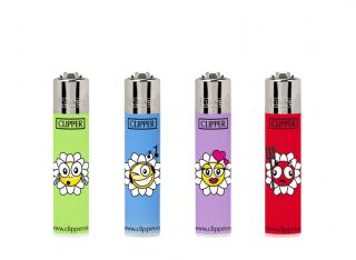 Zapalovač Clipper Classic Micro Emoticons Daisies CP22R Barva: fialový