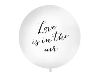 Balón jumbo  Love is in the air  s černým nápisem - 1m