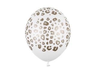 Balónek bílý s leopardím motivem 30cm