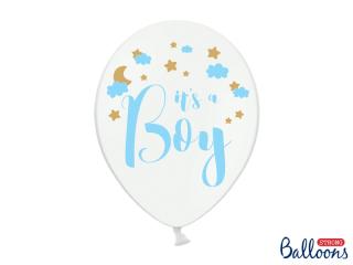 Balónek bílý s nápisem It's a Boy - 30cm