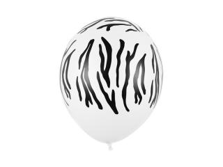 Balónek bílý  Zebra  30cm