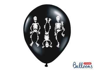 Balónek černý - kostry (30cm)