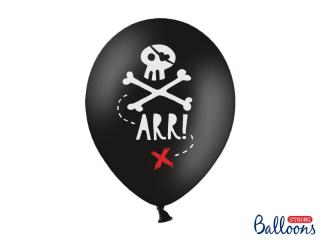 Balónek černý - pirátská párty (30cm)