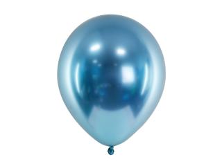 Balónek modrý, chromový - 30cm