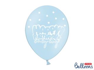 Balónek modrý  Happy birthday baby boy , pastelový - 30cm