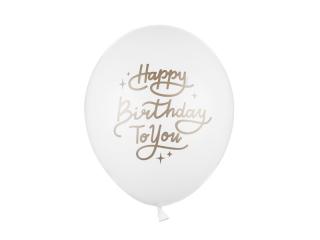 Balónek se zlatým nápisem  Happy birthday to you  - 30cm