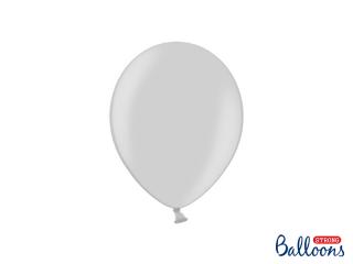 Balónek stříbrný (silver snow), metalický - 23cm