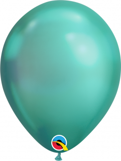 Balónek zelený, chromový - 28cm