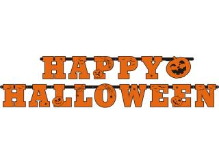 Banner -  Happy Halloween  (oranžový)
