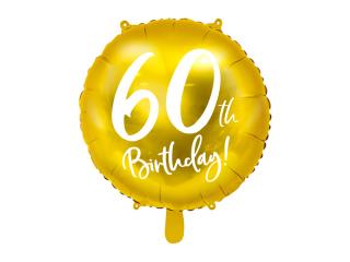 Fóliový balónek - 60. narozeniny, ZLATÝ
