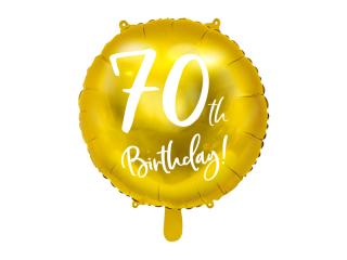 Fóliový balónek - 70. narozeniny, ZLATÝ