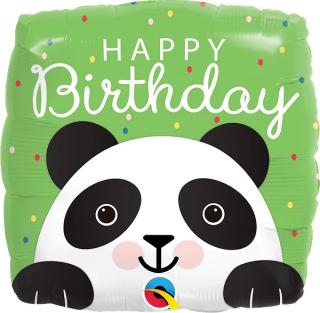 Fóliový balónek - Happy birthday s pandou  (46cm)