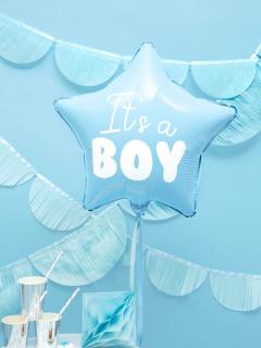 Fóliový balónek - Hvězda modrá  It's a BOY  (48cm)