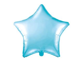 Fóliový balónek - Hvězda nebesky modrá (48cm)