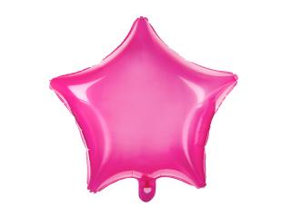 Fóliový balónek - Hvězda průhledná tmavě růžová (48cm)