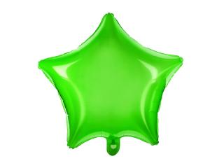 Fóliový balónek - Hvězda zelená průhledná (48cm)