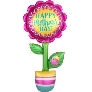 Fóliový balónek - Obří květina, Den matek  (66x160cm)