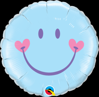 Fóliový balónek - Sladký úsměv, modrý (46cm)