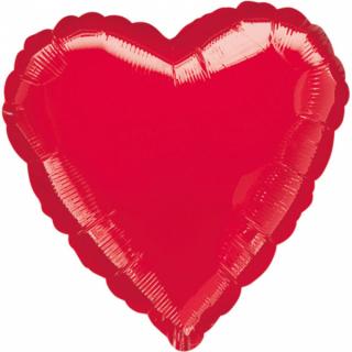 Fóliový balónek - Srdce červené (43cm)