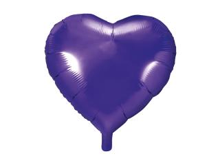 Fóliový balónek - Srdce fialové (45cm)