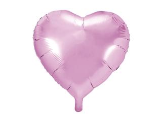 Fóliový balónek - Srdce růžové  light pink  (45cm)