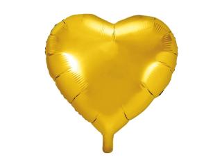 Fóliový balónek - Srdce zlaté (45cm)