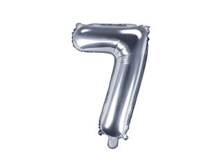 Fóliový balónek - stříbrné číslo 7 (35cm)