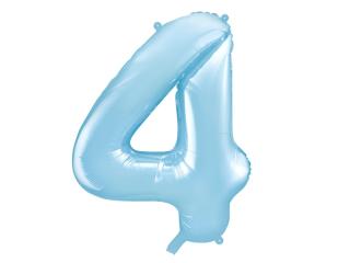 Fóliový balónek - světle modré číslo 4 (86cm)