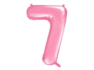 Fóliový balónek - světle růžové číslo 7 (86cm)