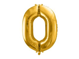 Fóliový balónek - zlaté číslo 0 (86cm)