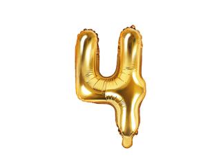 Fóliový balónek - zlaté číslo 4 (35cm)