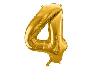 Fóliový balónek - zlaté číslo 4 (86cm)