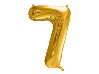 Fóliový balónek - zlaté číslo 7 (86cm)
