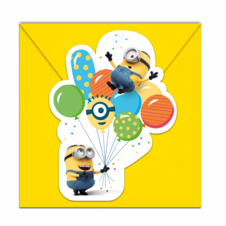 Pozvánky na oslavu - Mimoni  balónky  (6ks)